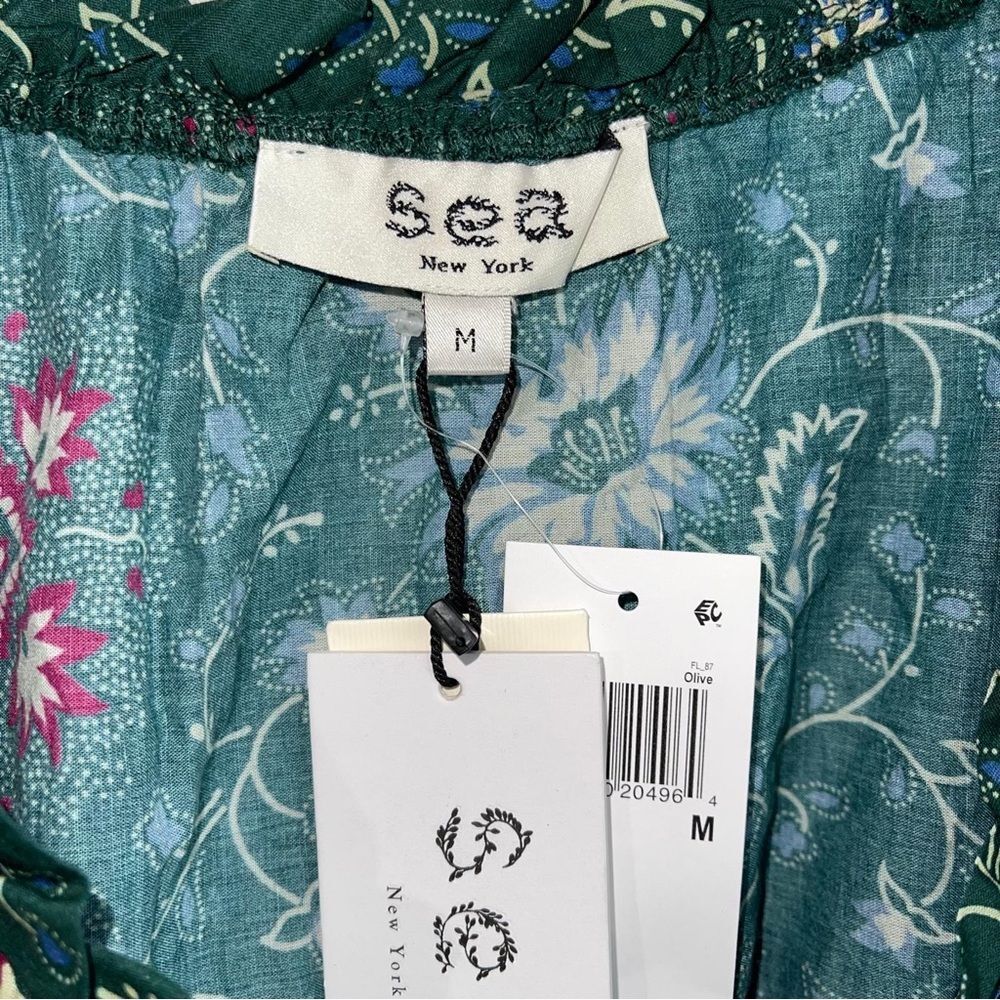 Sea New York Robina Puff Sleeve Cotton Top, NWT, Size M - Picture 8 of 10